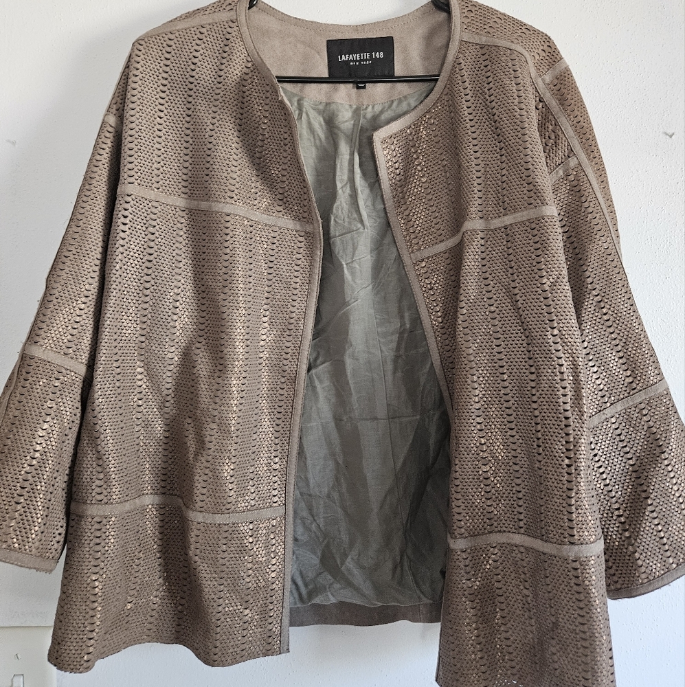 Lafayette 148 New York Leather Jacket - Picture 7 of 13